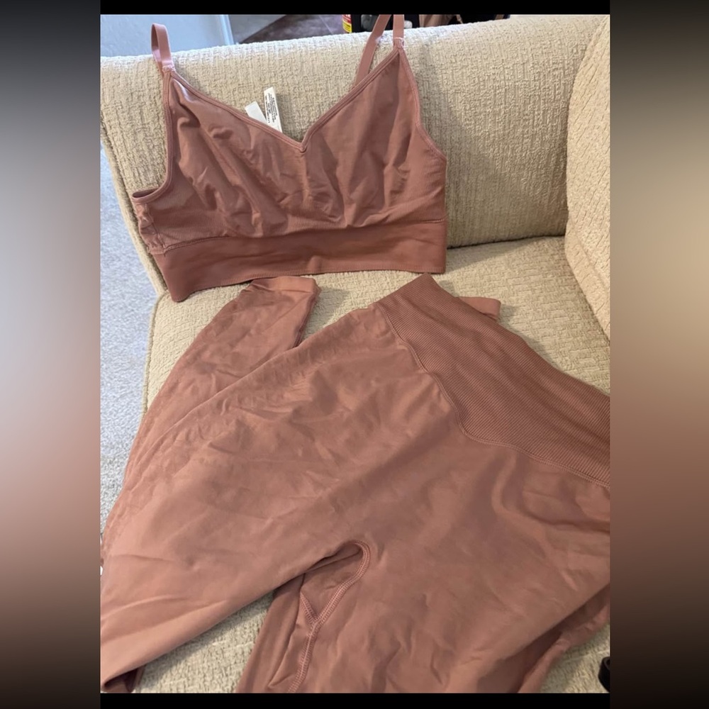 PINK Victoria's Secret Rose Gold  Activewear 2 piece Set